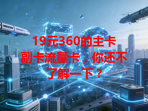 19元360的主卡副卡流量卡，你还不了解一下？