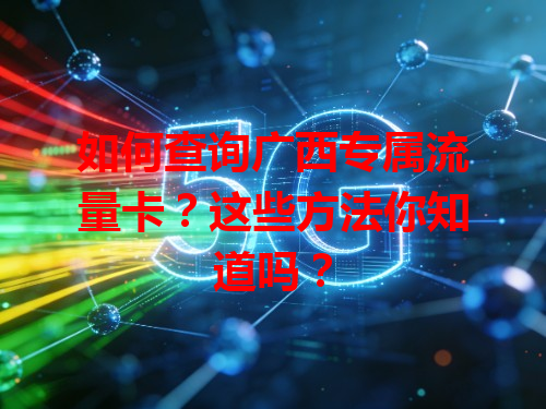 如何查询广西专属流量卡？这些方法你知道吗？