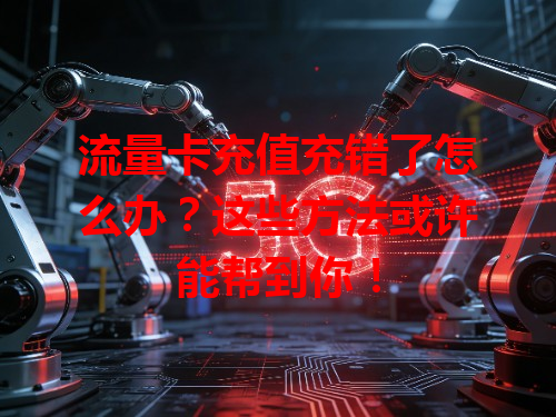 流量卡充值充错了怎么办？这些方法或许能帮到你！