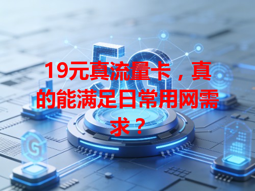19元真流量卡，真的能满足日常用网需求？