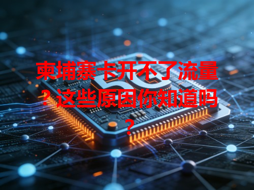 柬埔寨卡开不了流量？这些原因你知道吗？