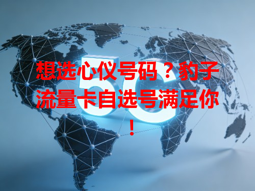 想选心仪号码？豹子流量卡自选号满足你！