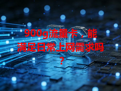 900g流量卡，能满足日常上网需求吗？