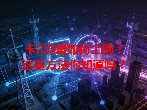 卡2流量如何上网？这些方法你知道吗？