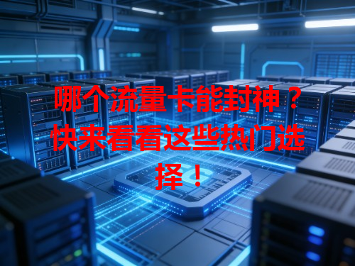 哪个流量卡能封神？快来看看这些热门选择！