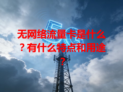 无网络流量卡是什么？有什么特点和用途？