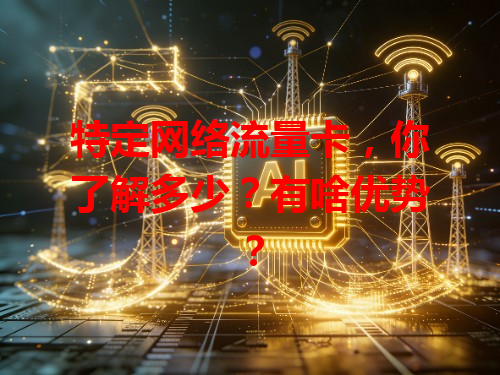 特定网络流量卡，你了解多少？有啥优势？