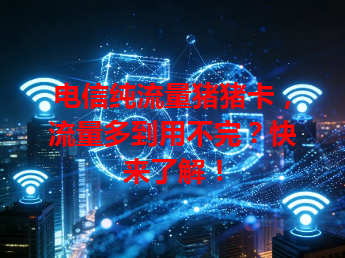 电信纯流量猪猪卡，流量多到用不完？快来了解！