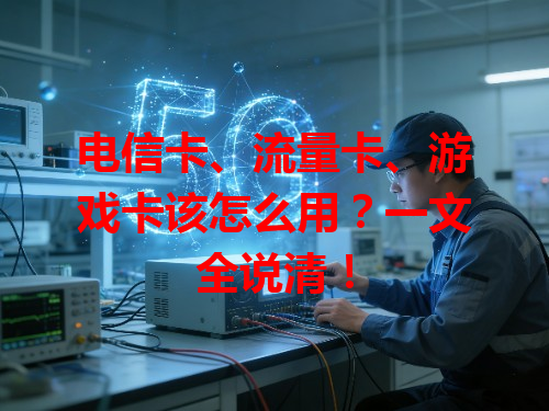 电信卡、流量卡、游戏卡该怎么用？一文全说清！