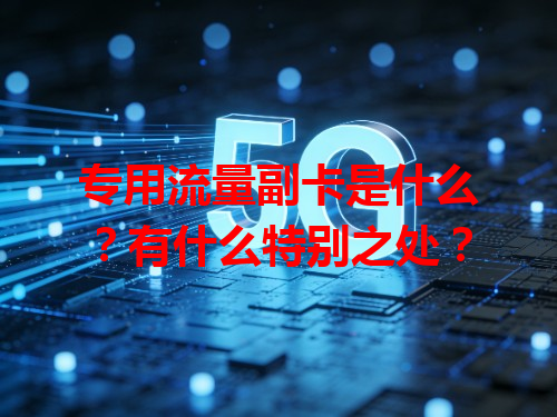 专用流量副卡是什么？有什么特别之处？