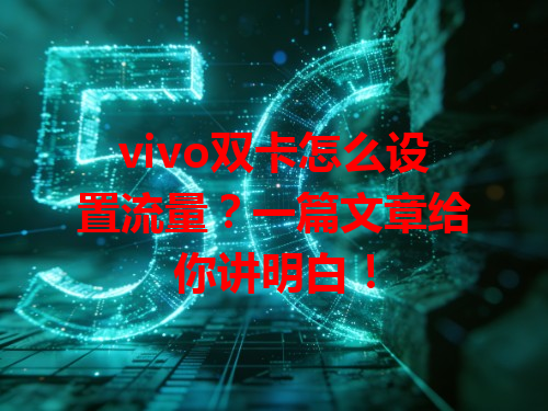 vivo双卡怎么设置流量？一篇文章给你讲明白！