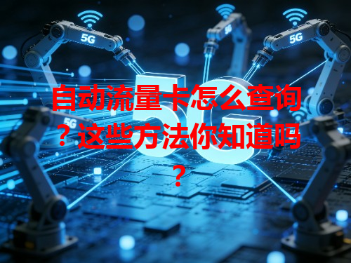 自动流量卡怎么查询？这些方法你知道吗？