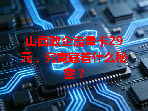 山西政企流量卡29元，究竟藏着什么秘密？