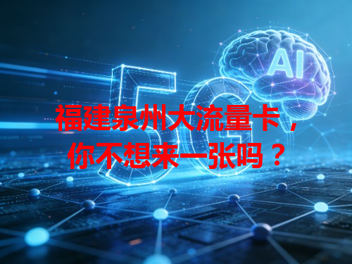 福建泉州大流量卡，你不想来一张吗？