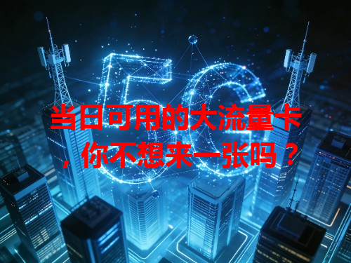 当日可用的大流量卡，你不想来一张吗？