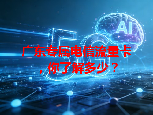 广东专属电信流量卡，你了解多少？