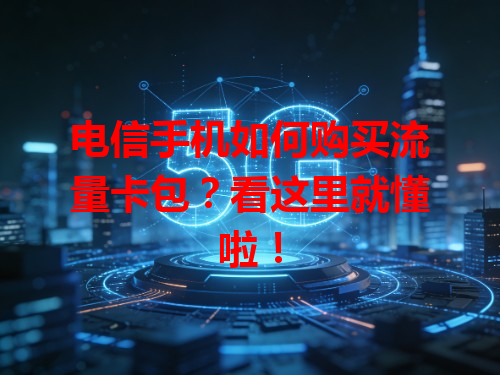 电信手机如何购买流量卡包？看这里就懂啦！