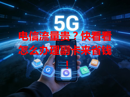 电信流量贵？快看看怎么办理副卡来省钱！