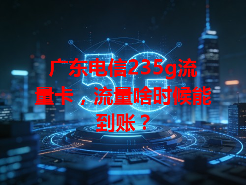广东电信235g流量卡，流量啥时候能到账？