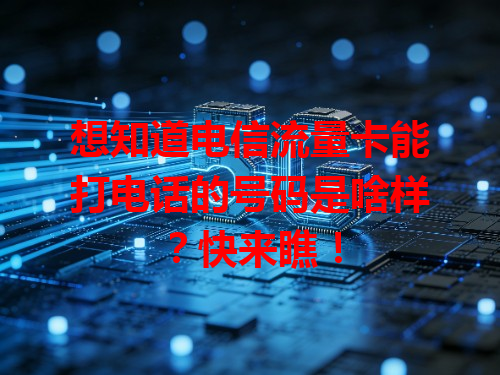 想知道电信流量卡能打电话的号码是啥样？快来瞧！