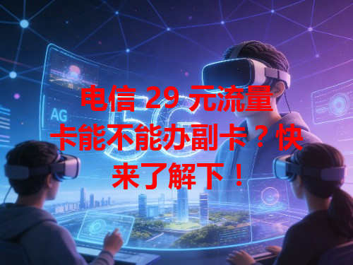 电信 29 元流量卡能不能办副卡？快来了解下！