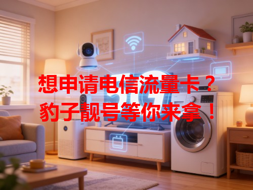 想申请电信流量卡？豹子靓号等你来拿！