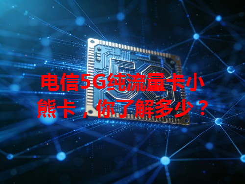 电信5G纯流量卡小熊卡，你了解多少？