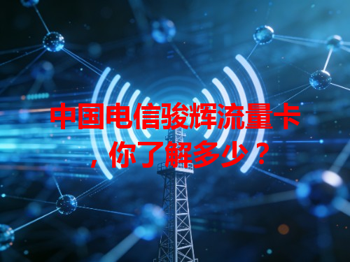 中国电信骏辉流量卡，你了解多少？