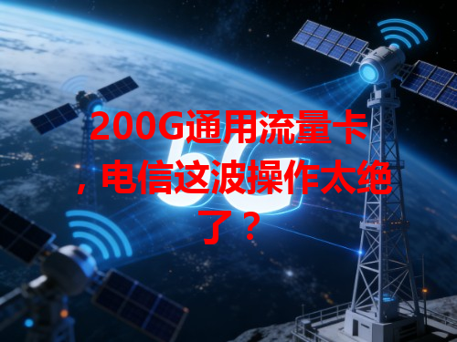 200G通用流量卡，电信这波操作太绝了？