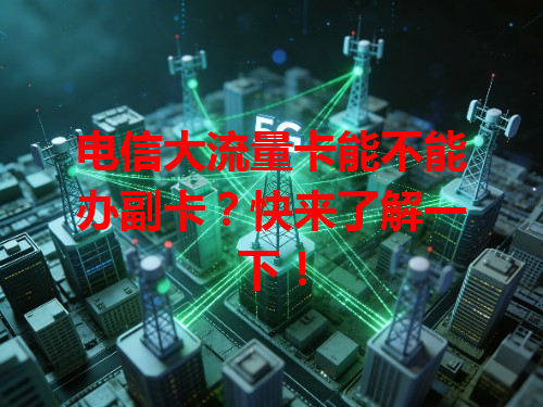 电信大流量卡能不能办副卡？快来了解一下！