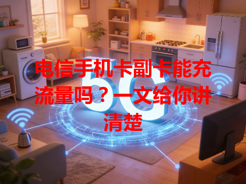 电信手机卡副卡能充流量吗？一文给你讲清楚