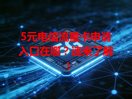 5元电信流量卡申请入口在哪？速来了解！