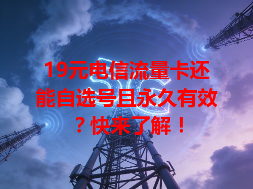 19元电信流量卡还能自选号且永久有效？快来了解！