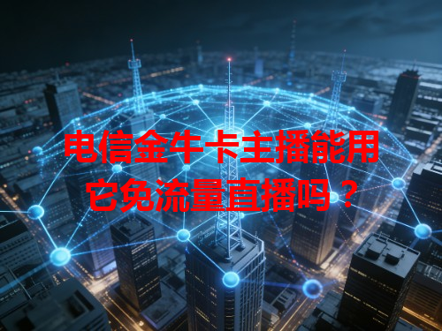电信金牛卡主播能用它免流量直播吗？