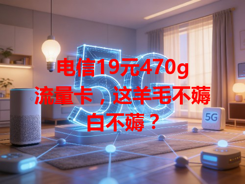 电信19元470g流量卡，这羊毛不薅白不薅？