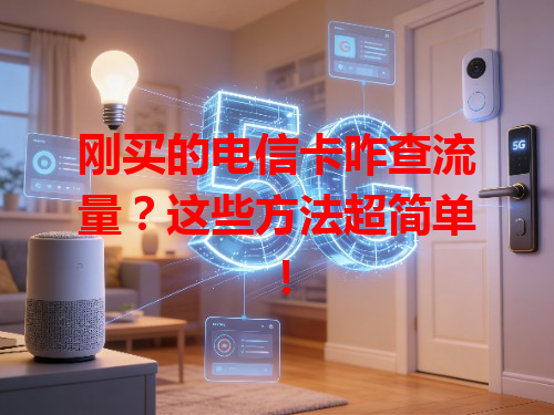 刚买的电信卡咋查流量？这些方法超简单！