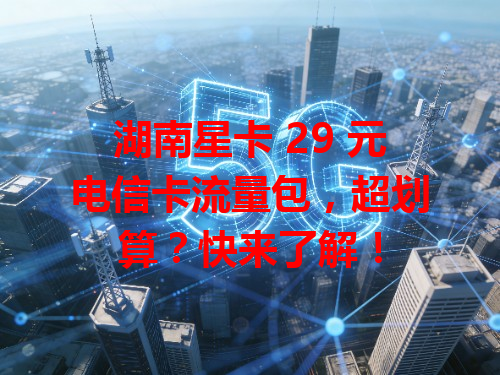 湖南星卡 29 元电信卡流量包，超划算？快来了解！