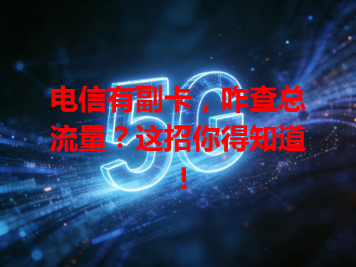 电信有副卡，咋查总流量？这招你得知道！