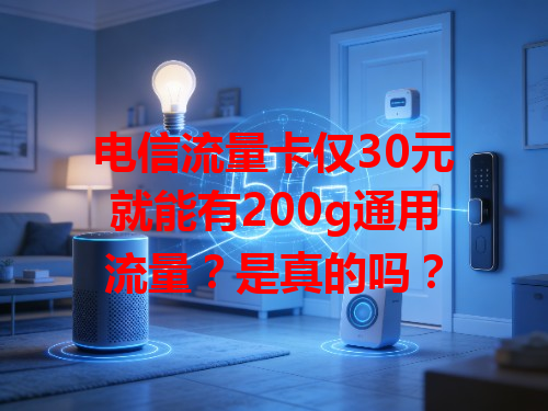 电信流量卡仅30元就能有200g通用流量？是真的吗？