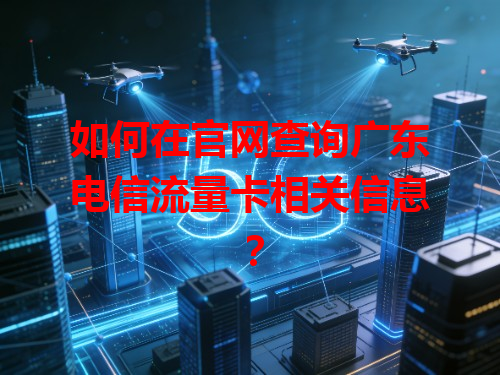 如何在官网查询广东电信流量卡相关信息？
