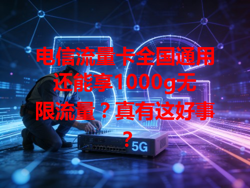电信流量卡全国通用还能享1000g无限流量？真有这好事？