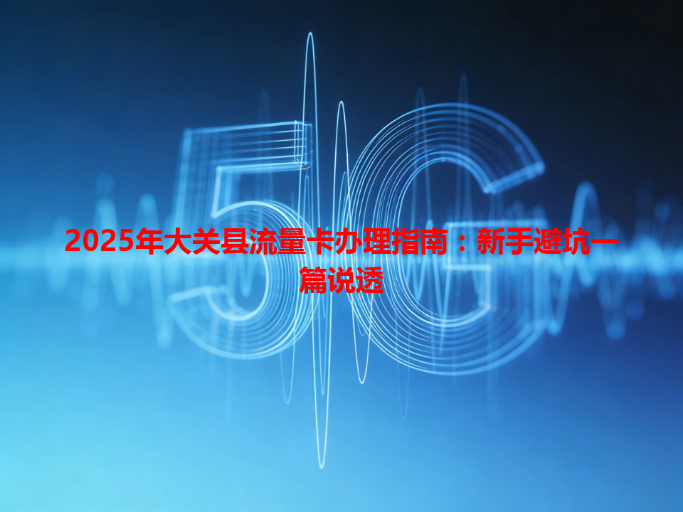 2025年大关县流量卡办理指南：新手避坑一篇说透