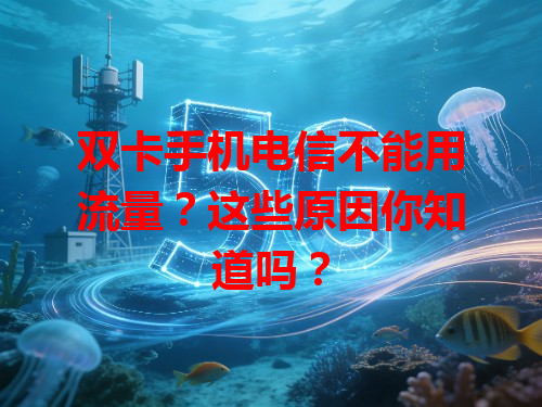 双卡手机电信不能用流量？这些原因你知道吗？