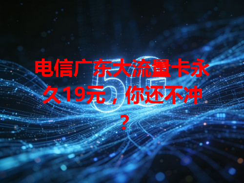 电信广东大流量卡永久19元，你还不冲？