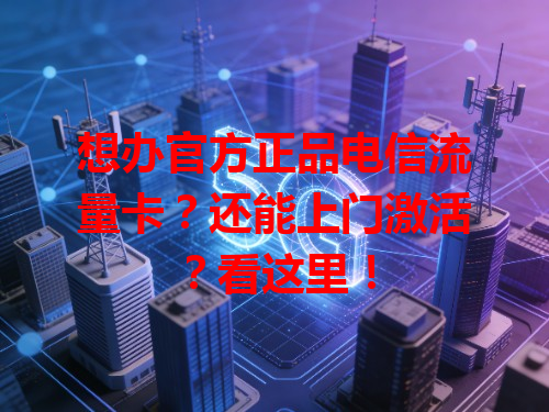 想办官方正品电信流量卡？还能上门激活？看这里！