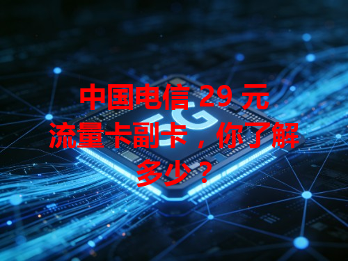 中国电信 29 元流量卡副卡，你了解多少？
