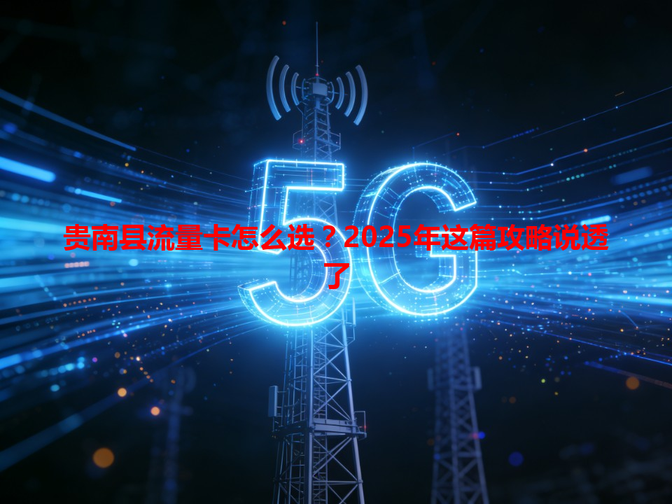 贵南县流量卡怎么选？2025年这篇攻略说透了