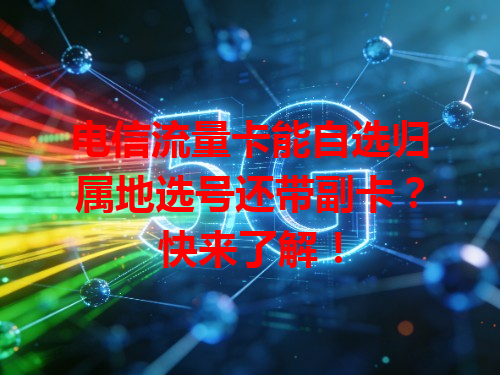 电信流量卡能自选归属地选号还带副卡？快来了解！