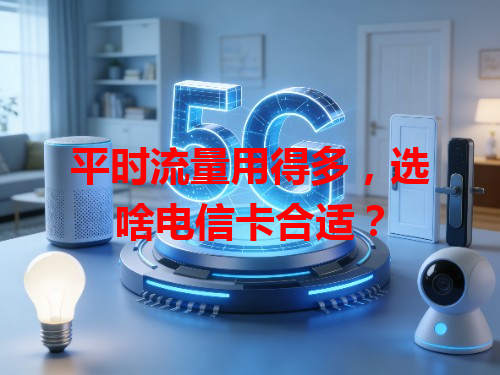 平时流量用得多，选啥电信卡合适？