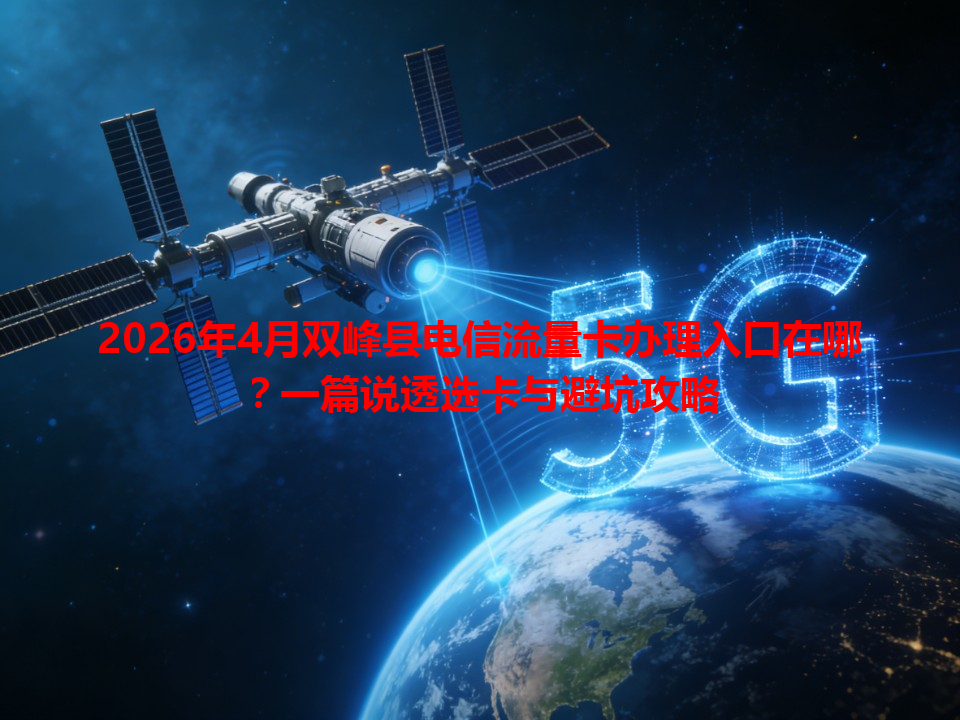 2026年4月双峰县电信流量卡办理入口在哪？一篇说透选卡与避坑攻略